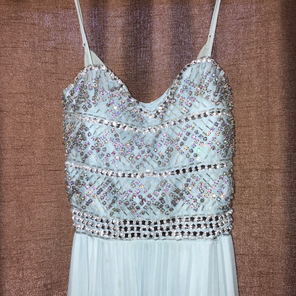 Baby blue prom dress
